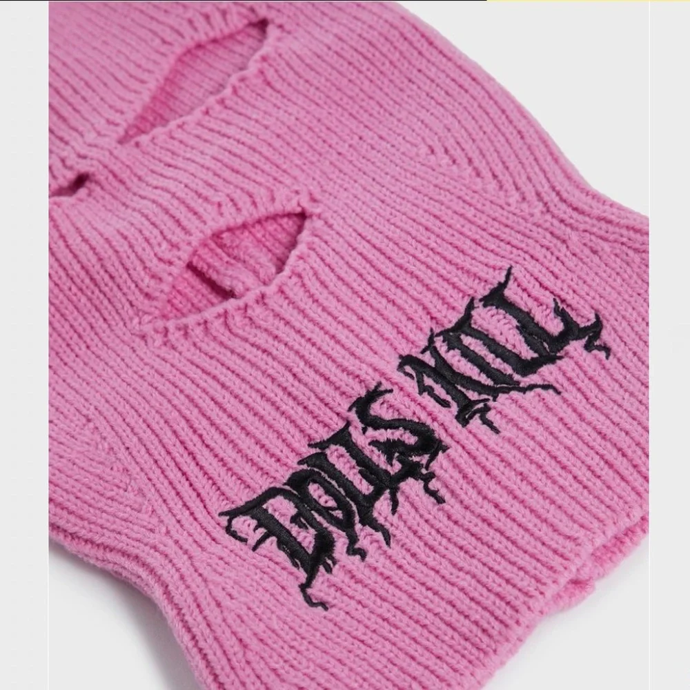 NWT Pink Dollskill Embroidered Logo Ski Mask